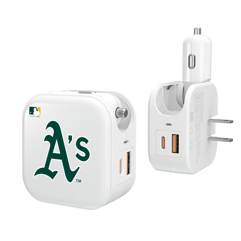 Oakland Athletics Insignia 2 in 1 USB Charger