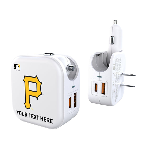 Pittsburgh Pirates Personalized Insignia 2 in 1 USB Charger