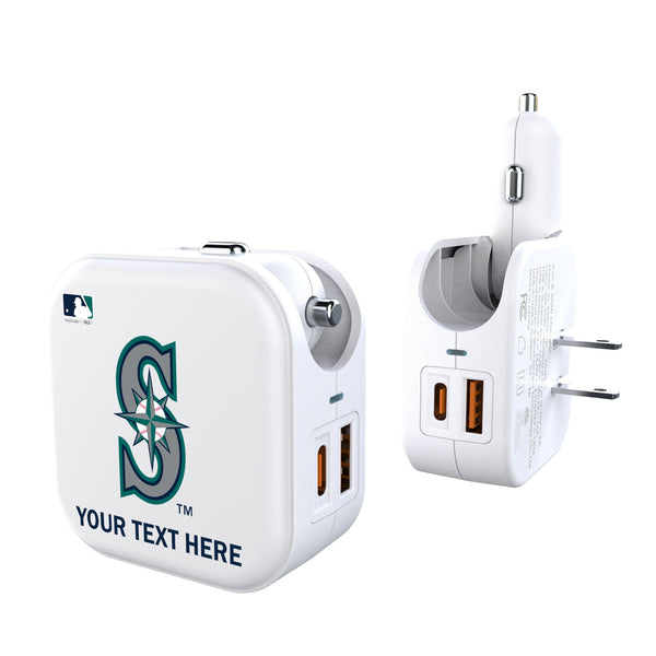 Seattle Mariners Personalized Insignia 2 in 1 USB Charger