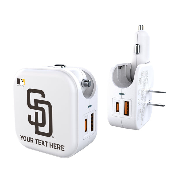 San Diego Padres Personalized Insignia 2 in 1 USB Charger