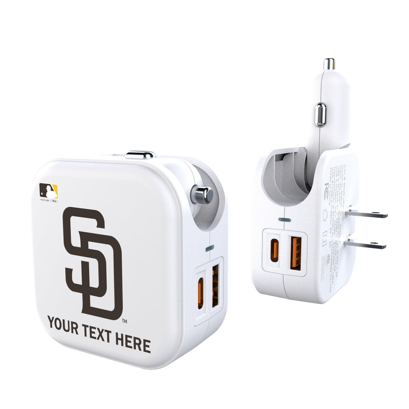 San Diego Padres Personalized Insignia 2 in 1 USB Charger