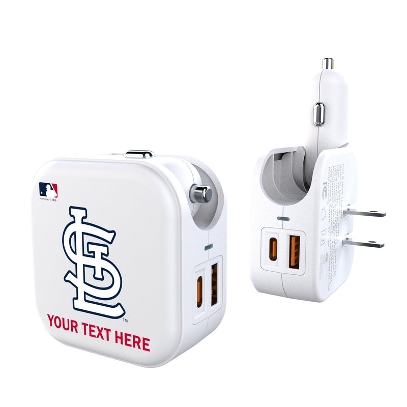St Louis Cardinals Personalized Insignia 2 in 1 USB Charger