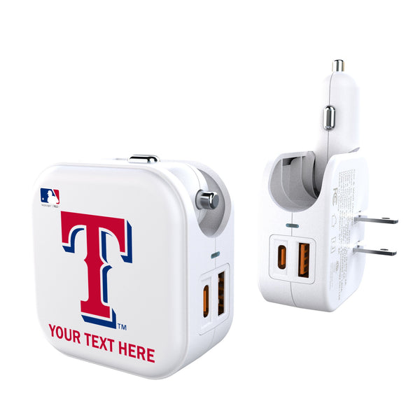 Texas Rangers Personalized Insignia 2 in 1 USB Charger