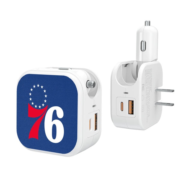 Philadelphia 76ers Solid 2 in 1 USB Charger