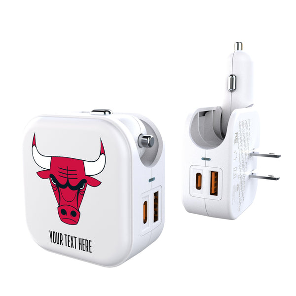 Chicago Bulls Personalized Insignia 2 in 1 USB Charger