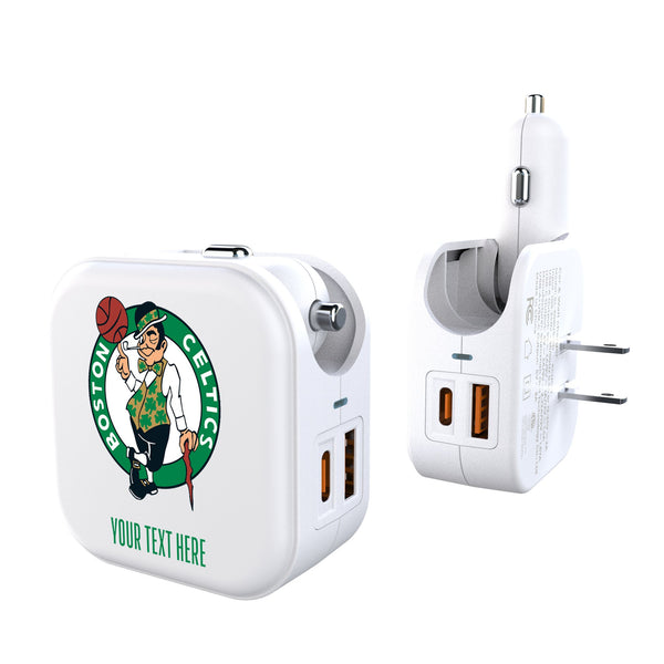 Boston Celtics Personalized Insignia 2 in 1 USB Charger