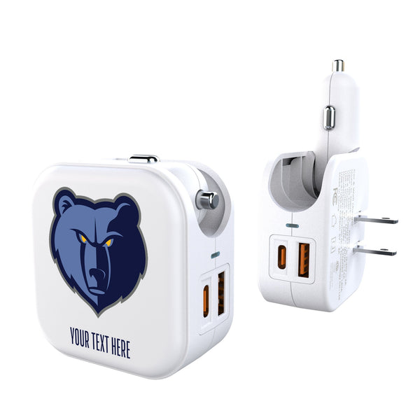 Memphis Grizzlies Personalized Insignia 2 in 1 USB Charger