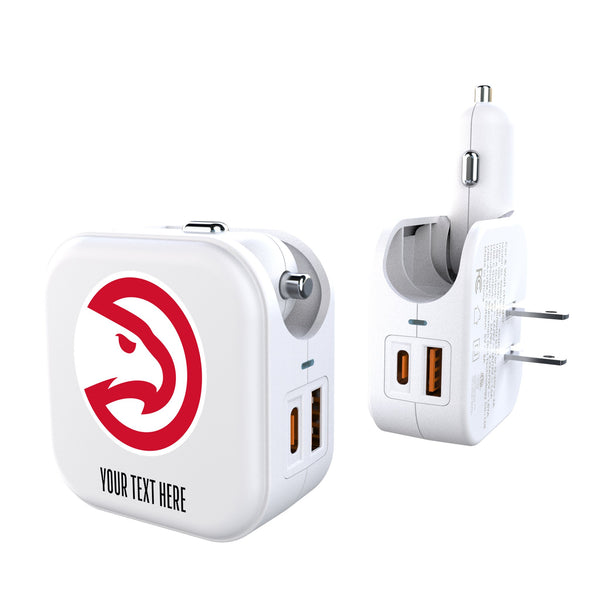 Atlanta Hawks Personalized Insignia 2 in 1 USB Charger