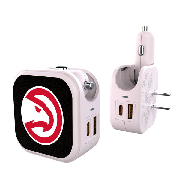 Atlanta Hawks Solid 2 in 1 USB Charger
