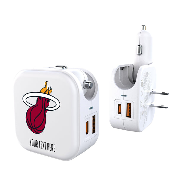Miami Heat Personalized Insignia 2 in 1 USB Charger