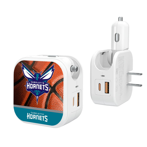 Charlotte Hornets Basketball 2 in 1 USB Charger
