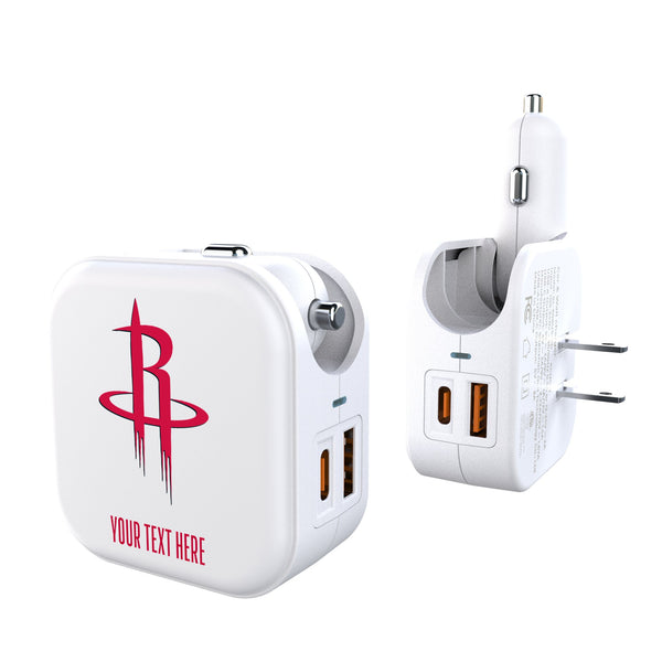 Houston Rockets Personalized Insignia 2 in 1 USB Charger