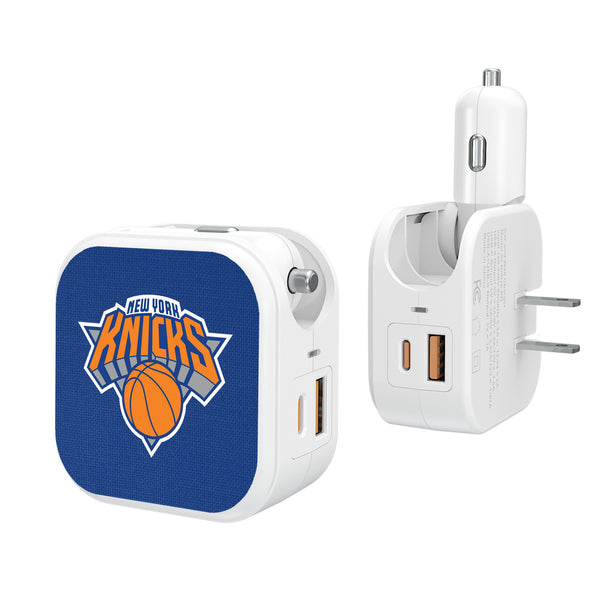 New York Knicks Solid 2 in 1 USB Charger