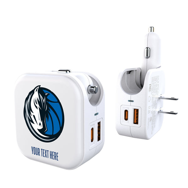 Dallas Mavericks Personalized Insignia 2 in 1 USB Charger
