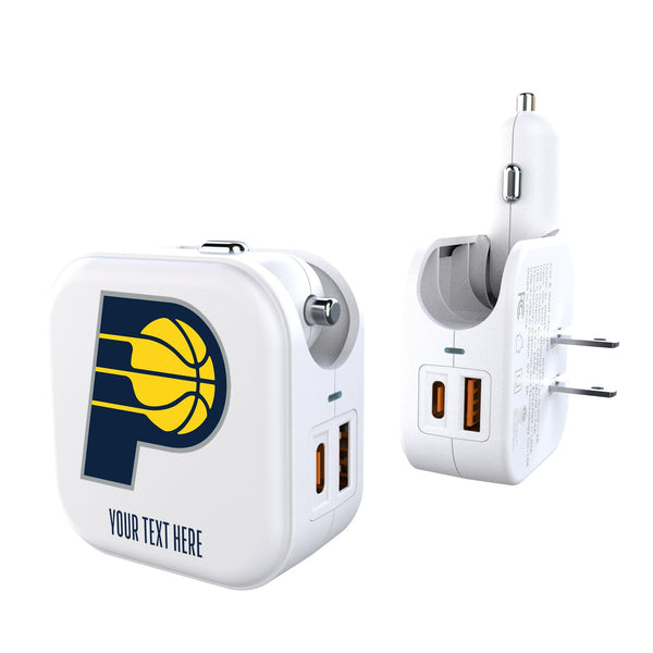 Indiana Pacers Personalized Insignia 2 in 1 USB Charger