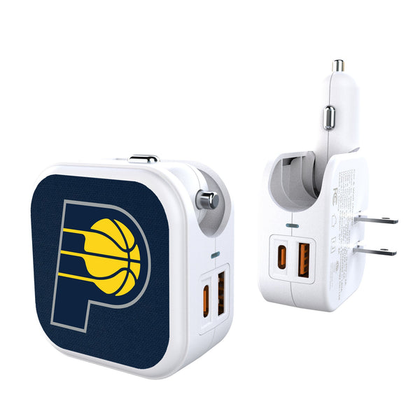 Indiana Pacers Solid 2 in 1 USB Charger