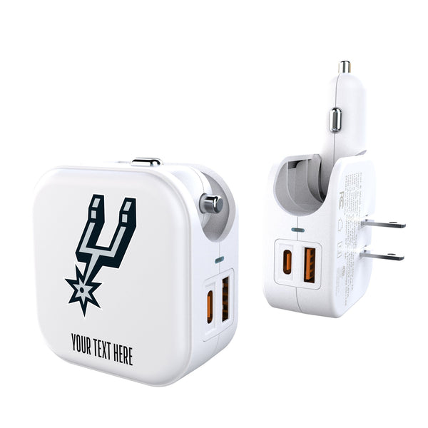 San Antonio Spurs Personalized Insignia 2 in 1 USB Charger