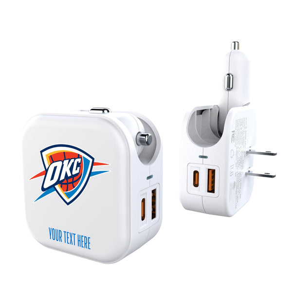 Oklahoma City Thunder Personalized Insignia 2 in 1 USB Charger