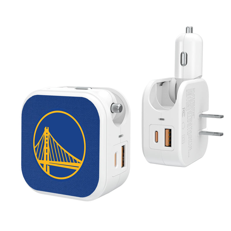 Golden State Warriors Solid 2 in 1 USB Charger