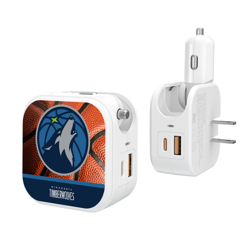 Minnesota Timberwolves Basketball 2 in 1 USB Charger