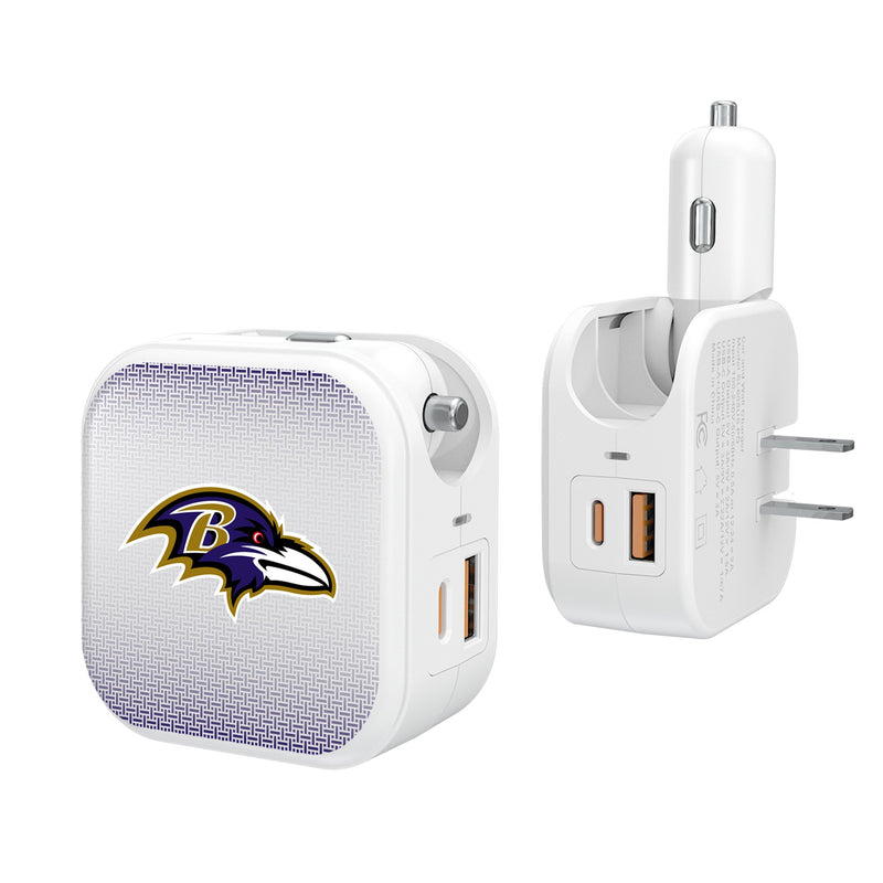 Baltimore Ravens Linen 2 in 1 USB Charger