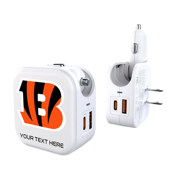 Cincinnati Bengals Personalized Insignia 2 in 1 USB Charger