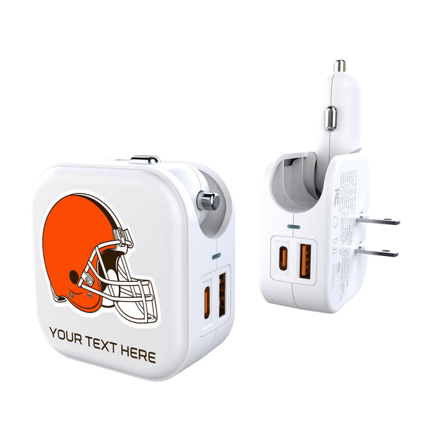 Cleveland Browns Personalized Insignia 2 in 1 USB Charger