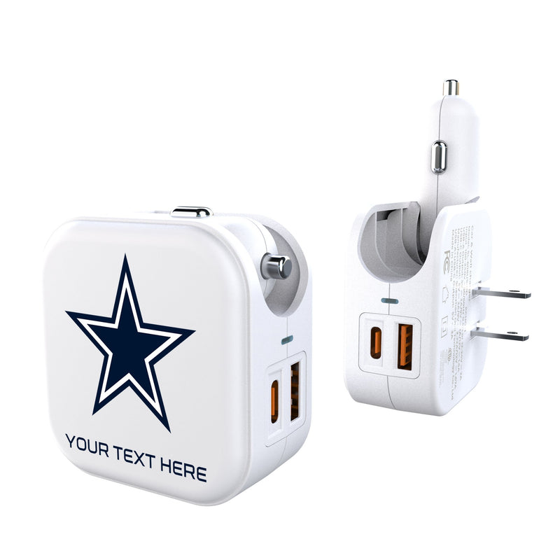 Dallas Cowboys Personalized Insignia 2 in 1 USB Charger