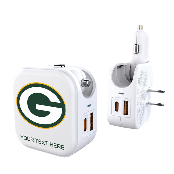 Green Bay Packers Personalized Insignia 2 in 1 USB Charger