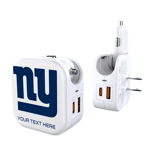 New York Giants Personalized Insignia 2 in 1 USB Charger