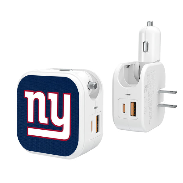 New York Giants Solid 2 in 1 USB Charger