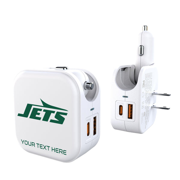 New York Jets Personalized Insignia 2 in 1 USB Charger