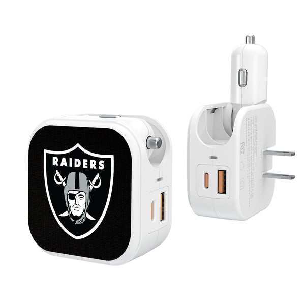 Las Vegas Raiders Solid 2 in 1 USB Charger