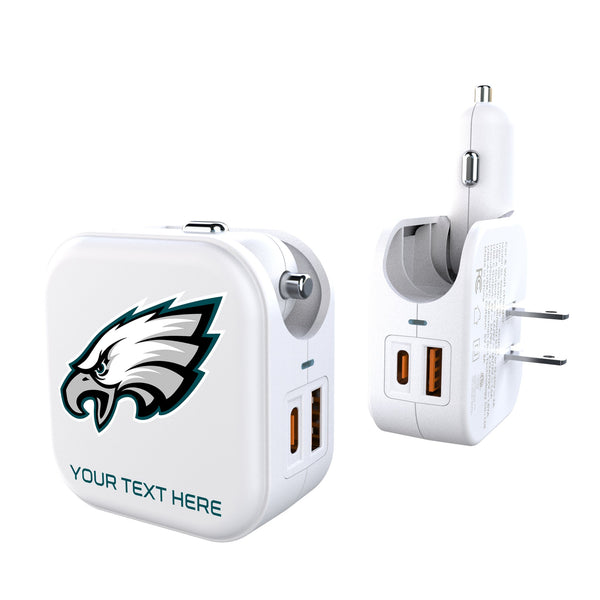 Philadelphia Eagles Personalized Insignia 2 in 1 USB Charger