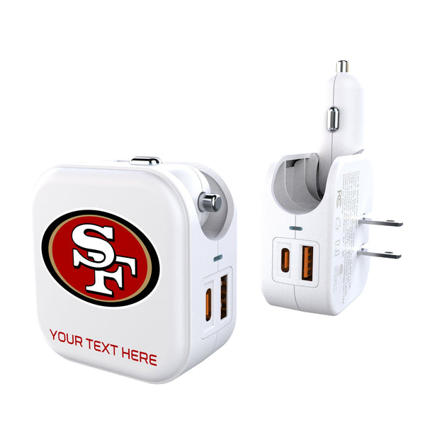 San Francisco 49ers Personalized Insignia 2 in 1 USB Charger