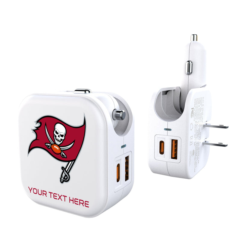 Tampa Bay Buccaneers Personalized Insignia 2 in 1 USB Charger