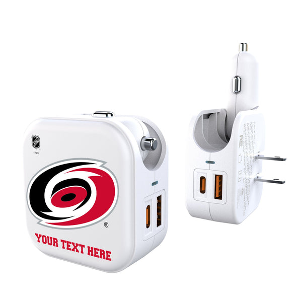Carolina Hurricanes Personalized Insignia 2 in 1 USB Charger