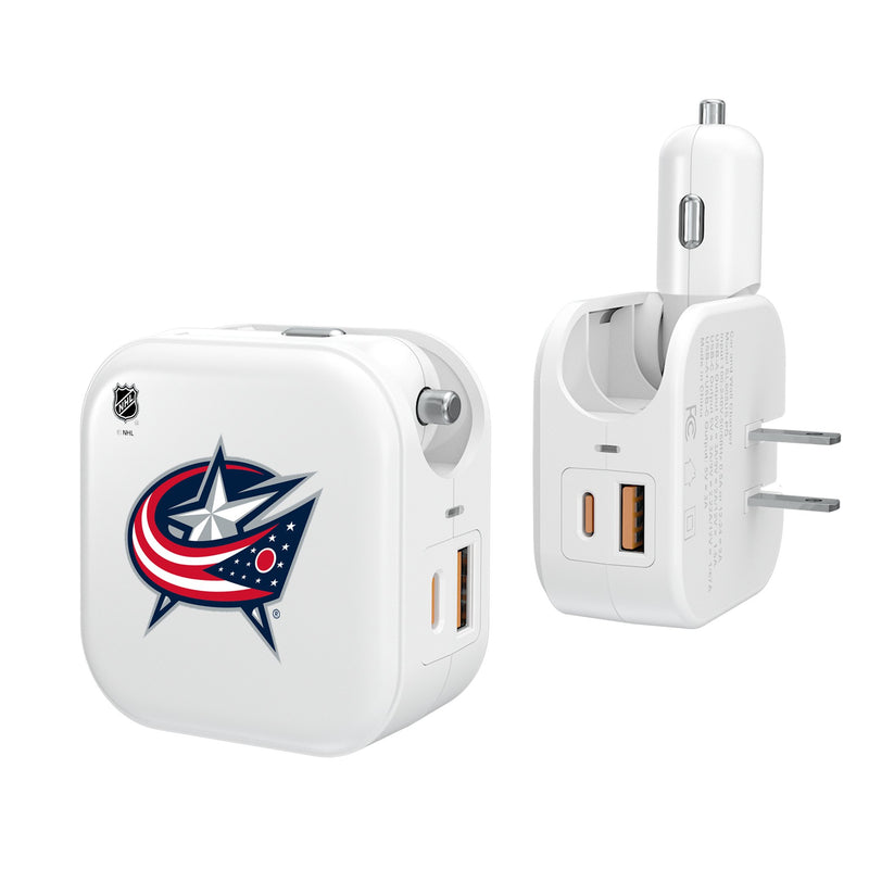 Columbus Blue Jackets Insignia 2 in 1 USB Charger