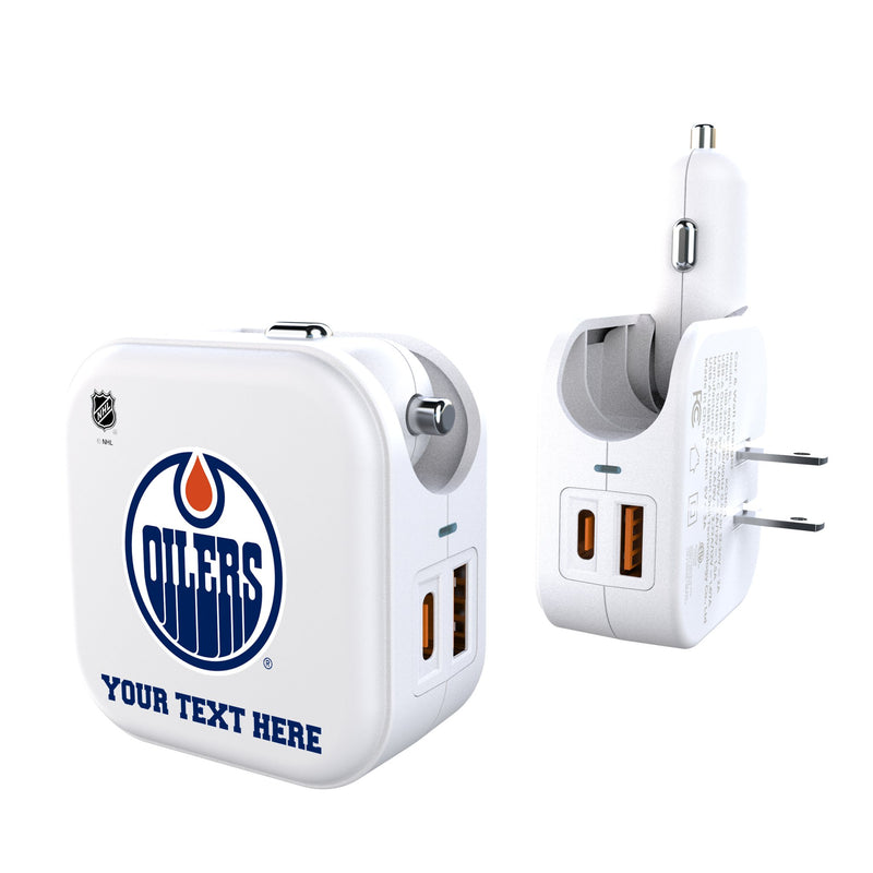 Edmonton Oilers Personalized Insignia 2 in 1 USB Charger