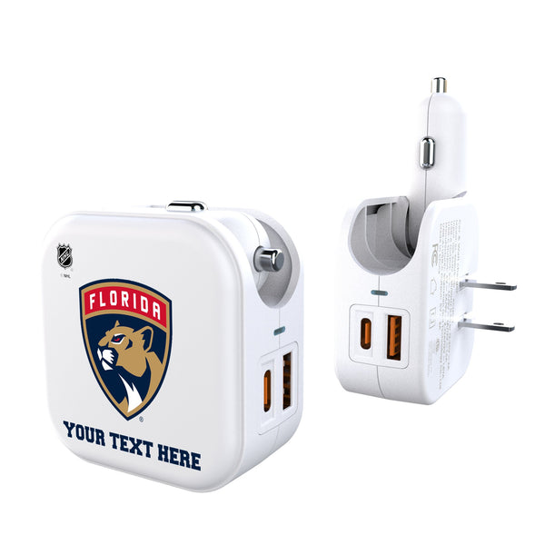 Florida Panthers Personalized Insignia 2 in 1 USB Charger