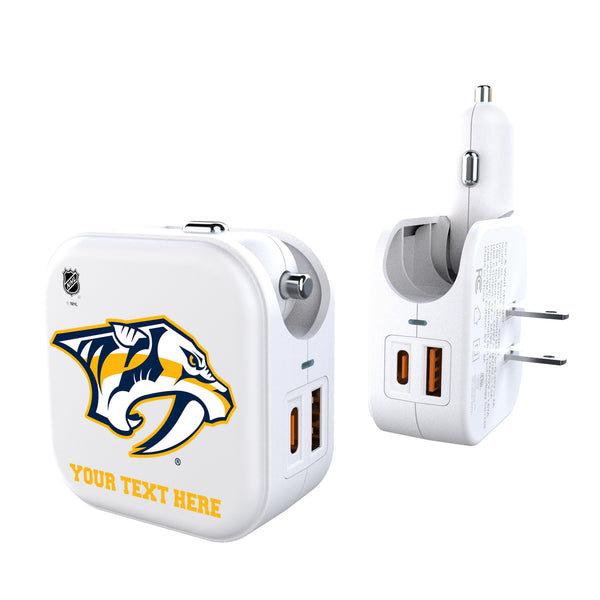 Nashville Predators Personalized Insignia 2 in 1 USB Charger