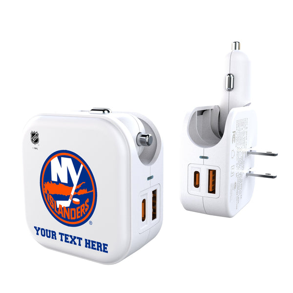 New York Islanders Personalized Insignia 2 in 1 USB Charger