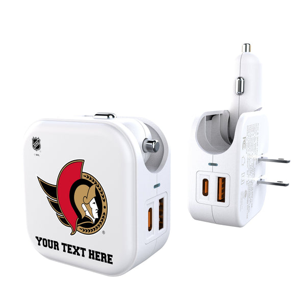 Ottawa Senators Personalized Insignia 2 in 1 USB Charger