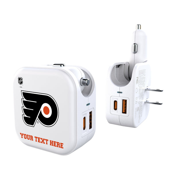 Philadelphia Flyers Personalized Insignia 2 in 1 USB Charger