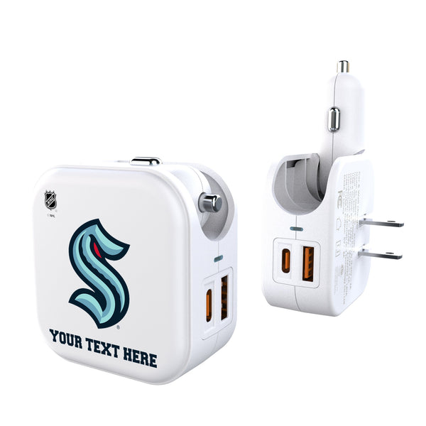 Seattle Kraken Personalized Insignia 2 in 1 USB Charger