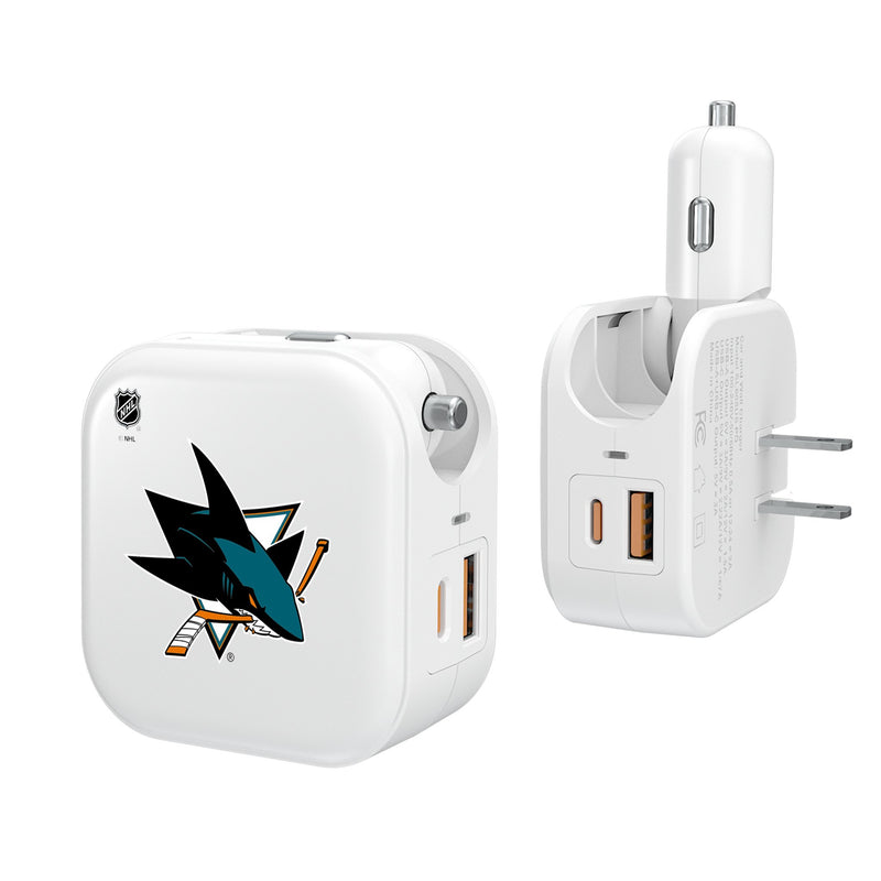 San Jose Sharks Insignia 2 in 1 USB Charger