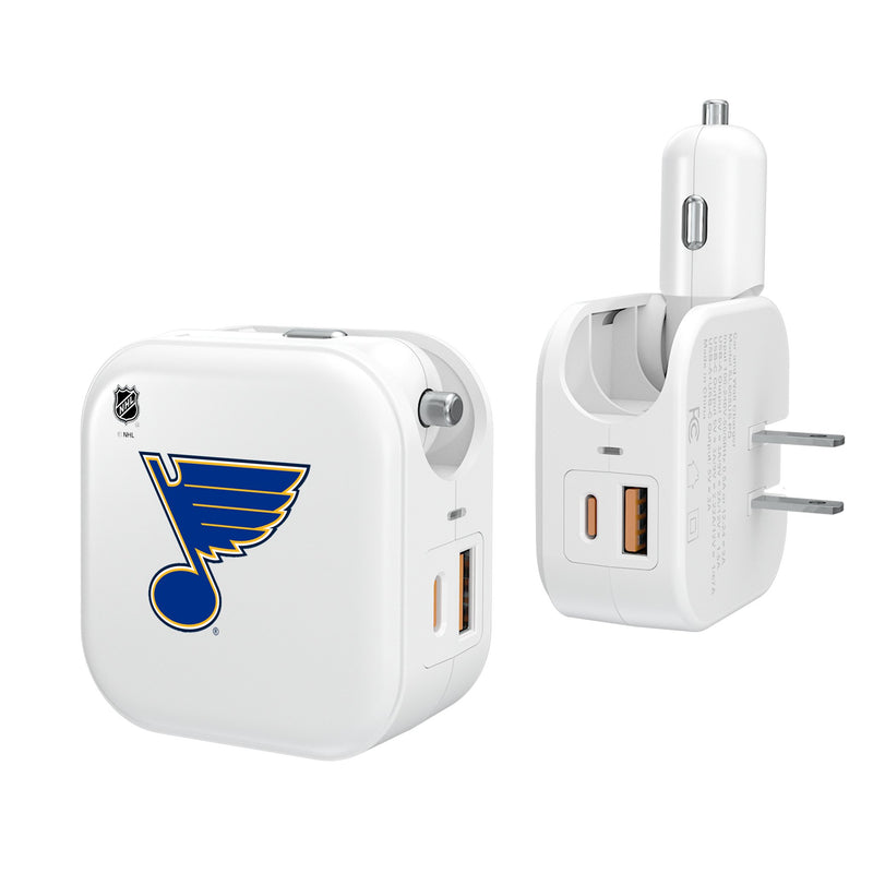 St. Louis Blues Insignia 2 in 1 USB Charger