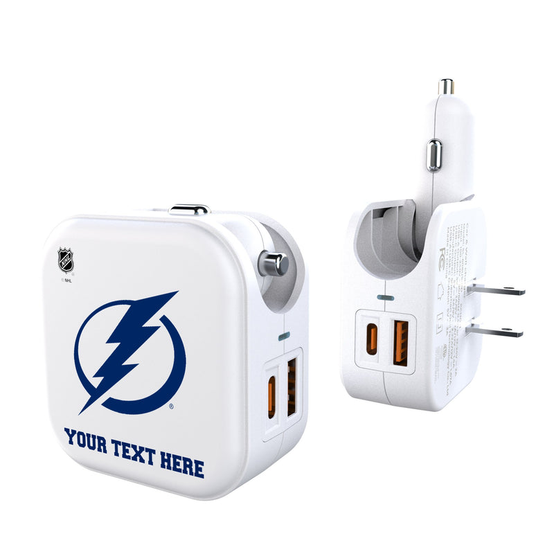 Tampa Bay Lightning Personalized Insignia 2 in 1 USB Charger