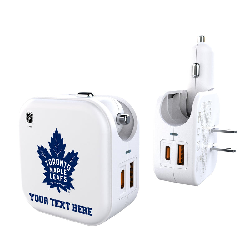 Toronto Maple Leafs Personalized Insignia 2 in 1 USB Charger