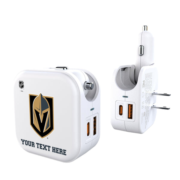 Vegas Golden Knights Personalized Insignia 2 in 1 USB Charger